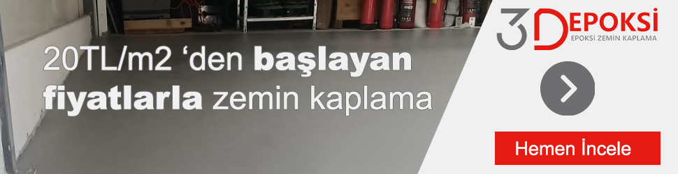Epoksi Zemin Kaplama Fiyatlar 20TL/M2'den Başlayan Fiyatlarla